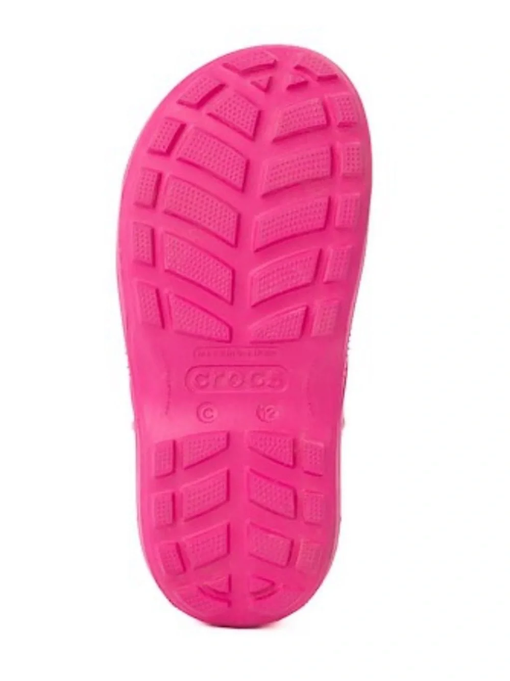 CROCS Kids Waterproof Pull-On Rain Boot in Bright Candy Pink
